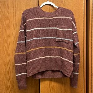 Purple striped sweater